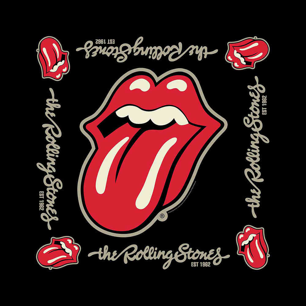 The Rolling Stones - Established 1962 Bandana - Noir